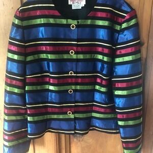 Maggy London Multicolor Striped Blazer